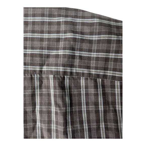 Dockers Mens XXL Plaid Shirt Brown Cotton & Polyester Blend No Wrinkles Button - Picture 7 of 9